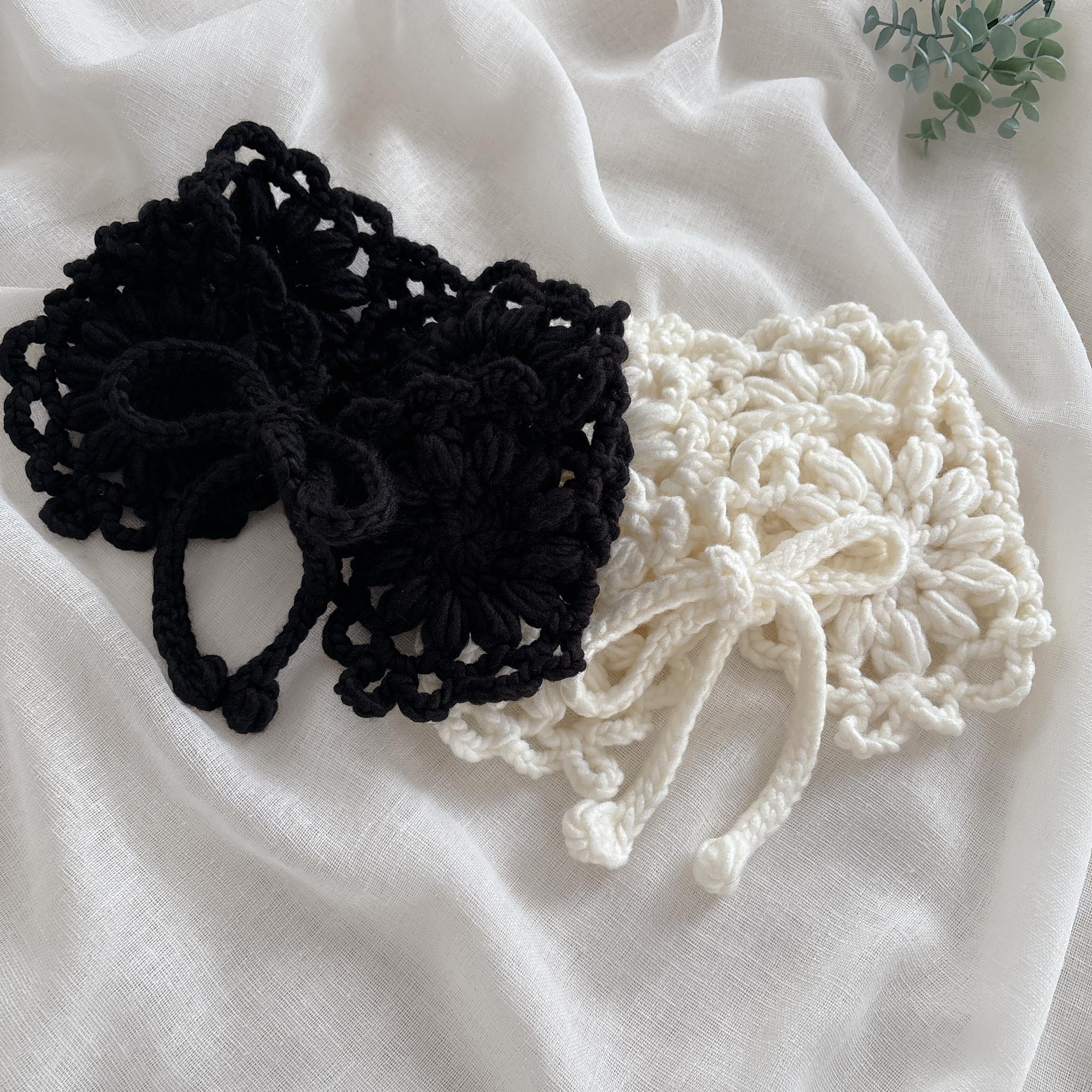 つけ襟みたいなネックウォーマー　ホワイト　ブラック