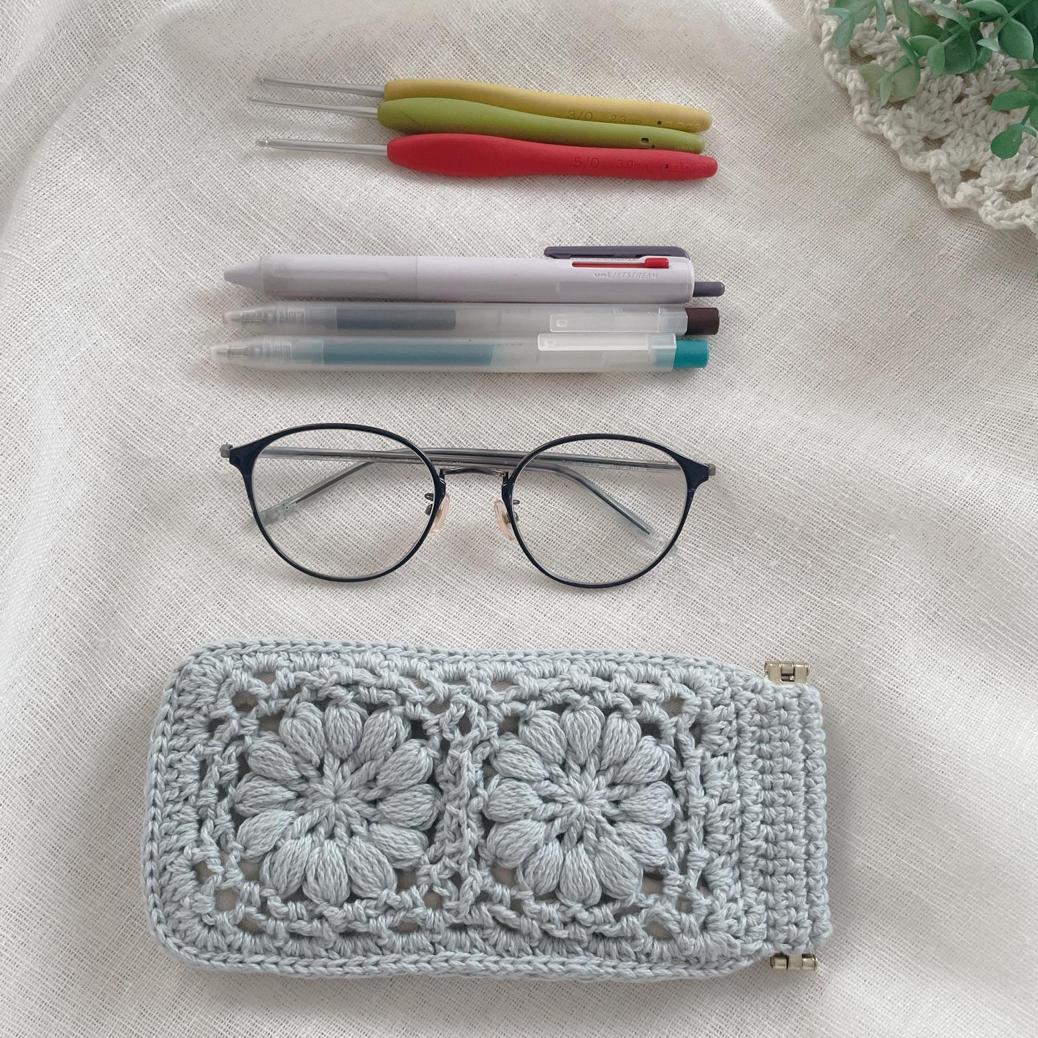 ぷっくり花モチーフのバネ口ポーチ　みずいろ | 3枚目