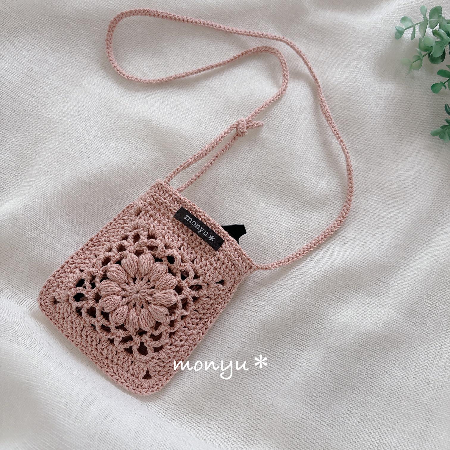 ぷっくり花のめがねホルダー　キッズポシェットcotton | 3枚目