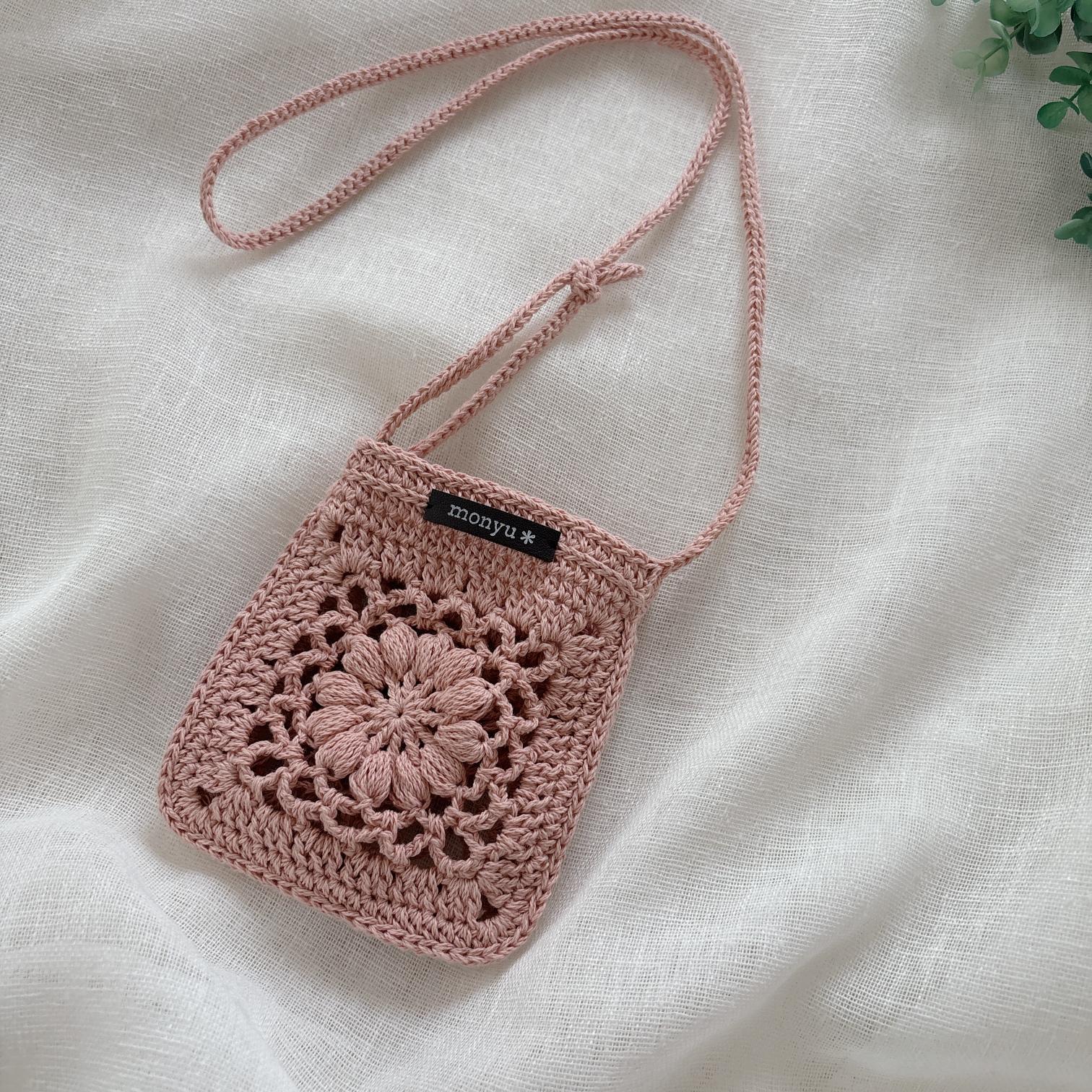 ぷっくり花のめがねホルダー　キッズポシェットcotton | 4枚目