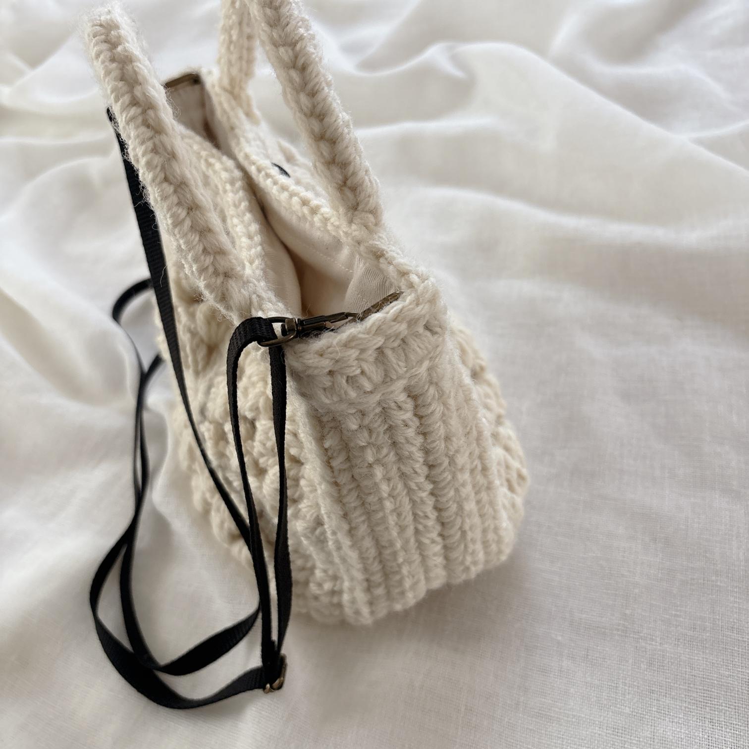 ふっくらウールポシェット　オフホワイト | 2枚目