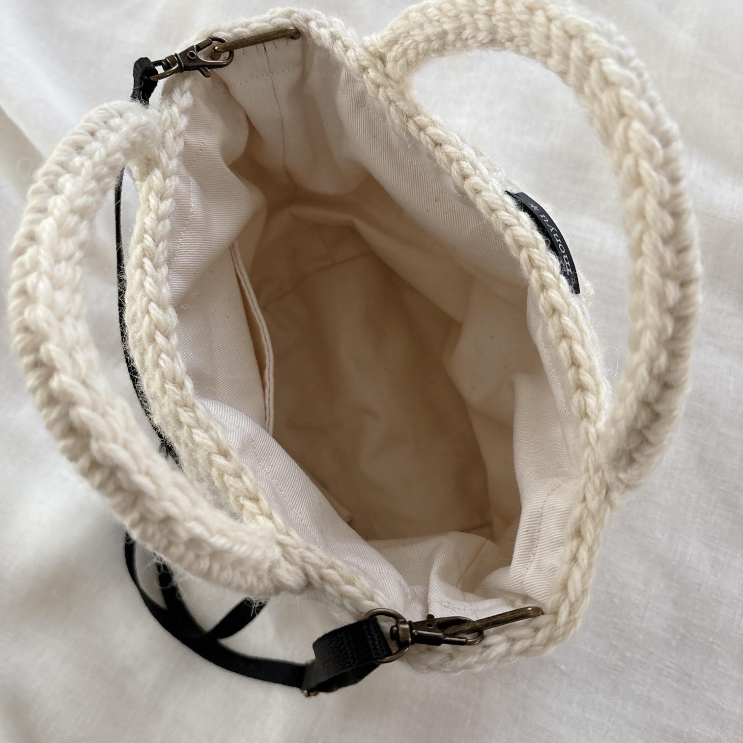 ふっくらウールポシェット　オフホワイト | 3枚目