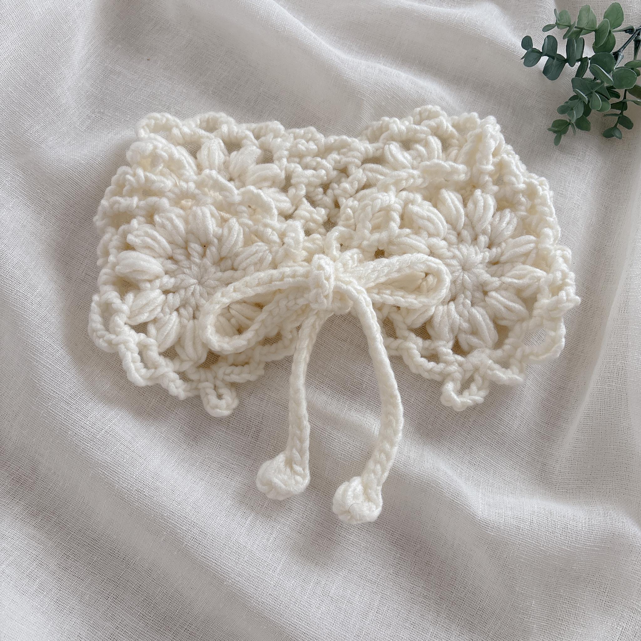 つけ襟みたいなネックウォーマー ホワイト ブラック | 2枚目