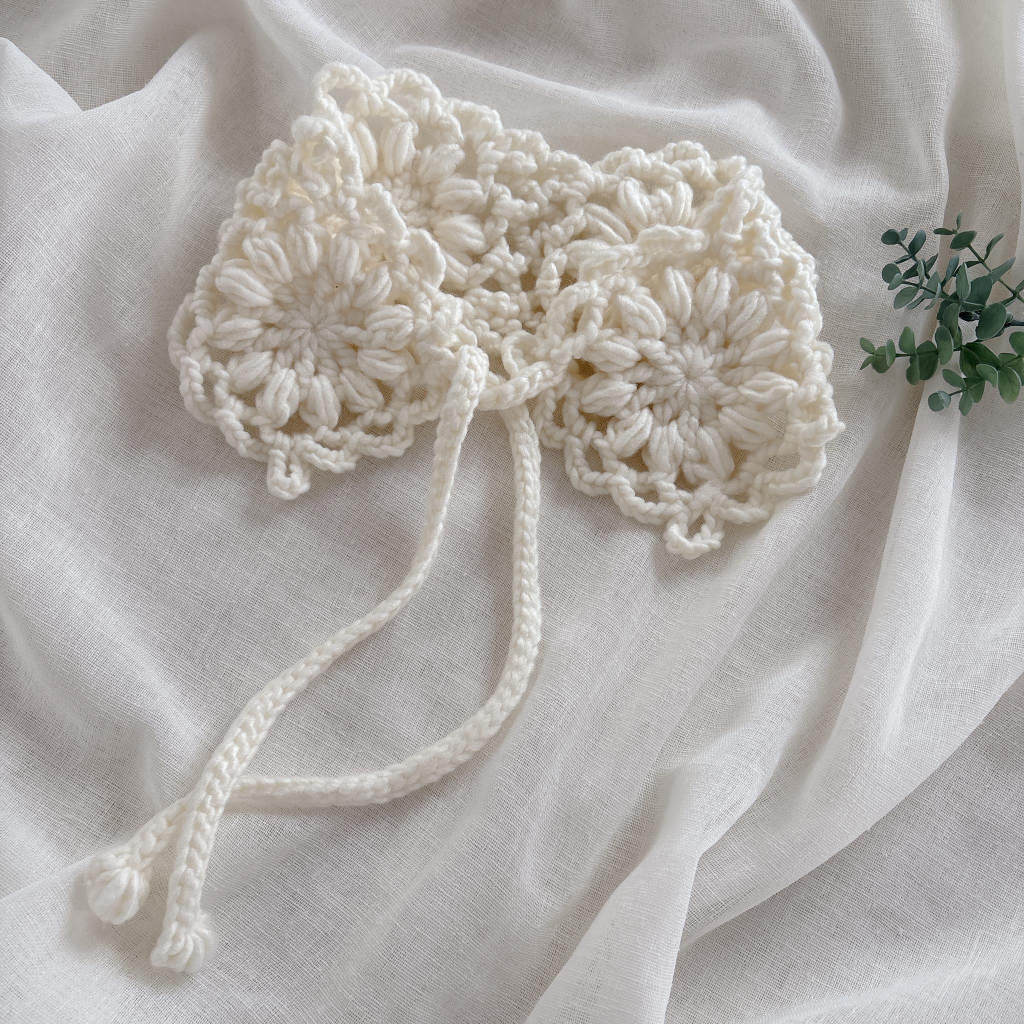 つけ襟みたいなネックウォーマー ホワイト ブラック | 3枚目