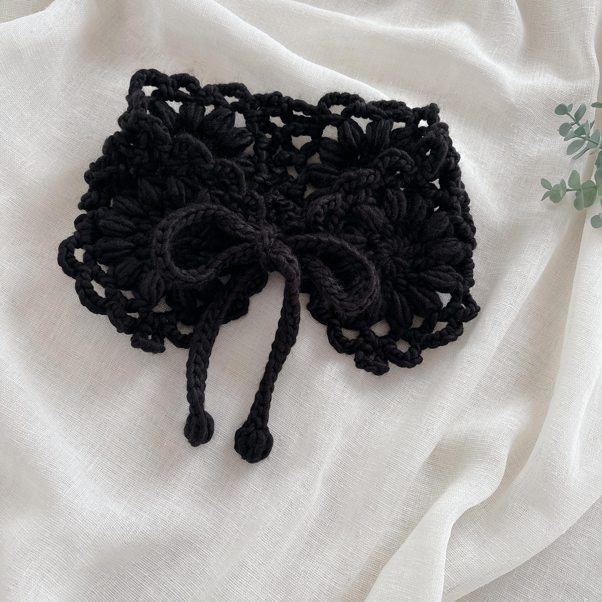 つけ襟みたいなネックウォーマー ホワイト ブラック | 4枚目