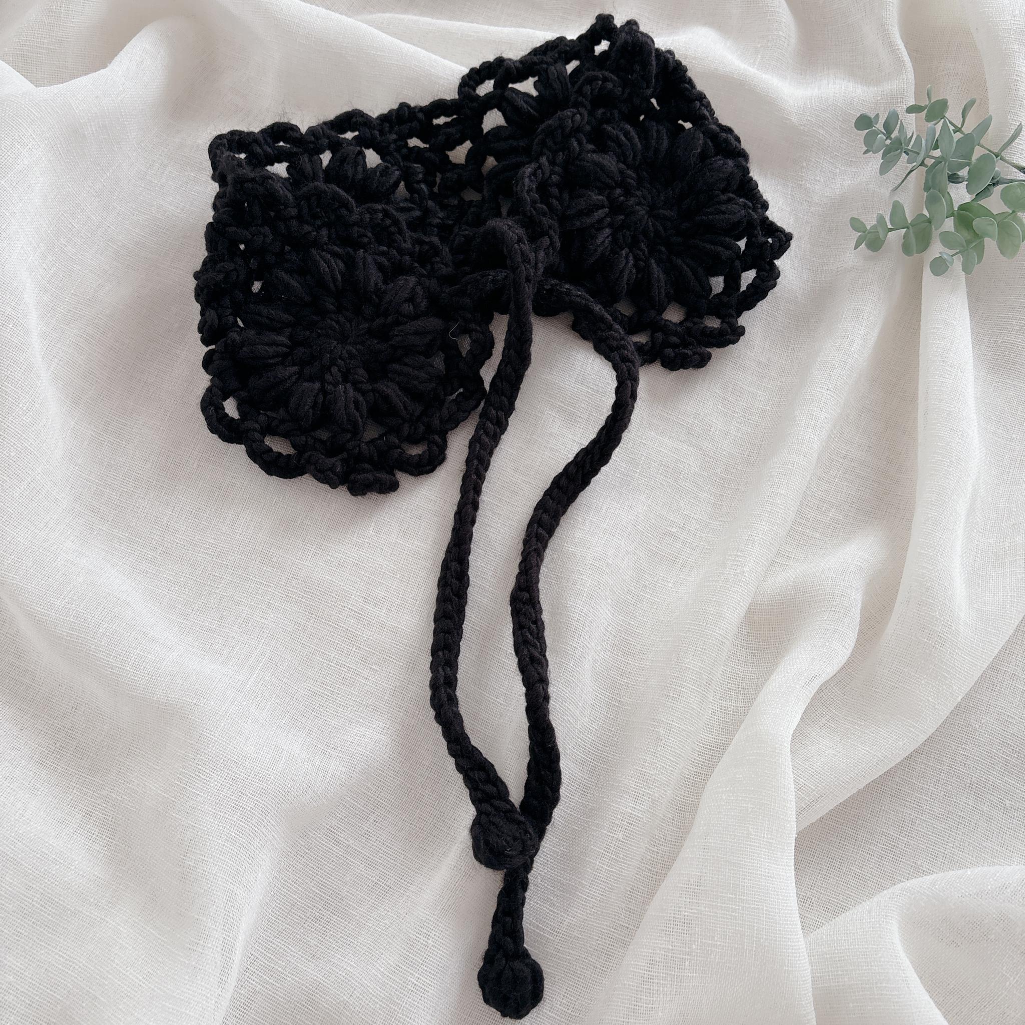 つけ襟みたいなネックウォーマー ホワイト ブラック | 5枚目